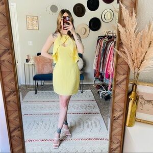 NEW BB Dakota Butter Yellow Off Shoulder Dress